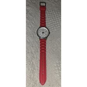 Fossil Wrist Watch Analog Digital 12 Hour Men’s FOSSIL Stainless Steel Red Band